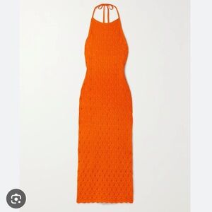 Alice & Olivia Jone crochet halter dress